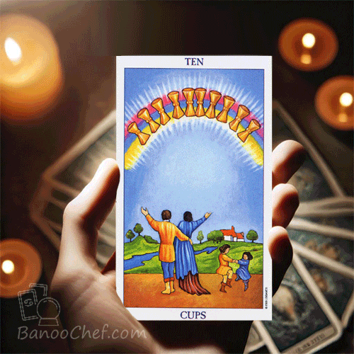 معنی کارت 10 جام تاروت ( 56 کارت )