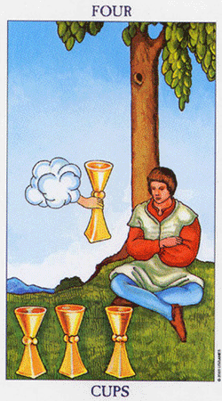 معنی کارت 4 جام تاروت ( 56 کارت )