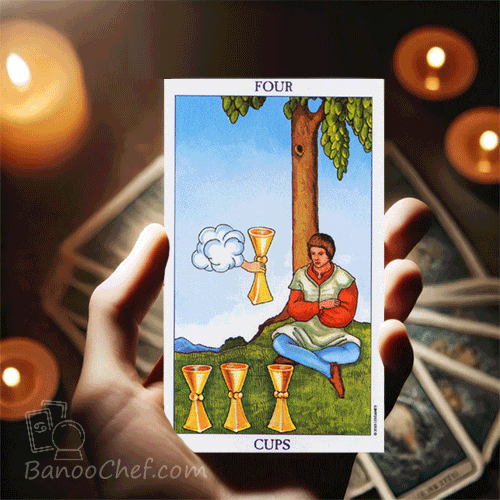 معنی کارت 4 جام تاروت ( 56 کارت )
