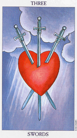 معنی کارت 3 شمشیر تاروت ( 56 کارت )