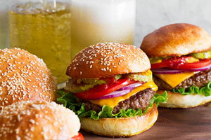 ساندویچ چیز برگر گوشت